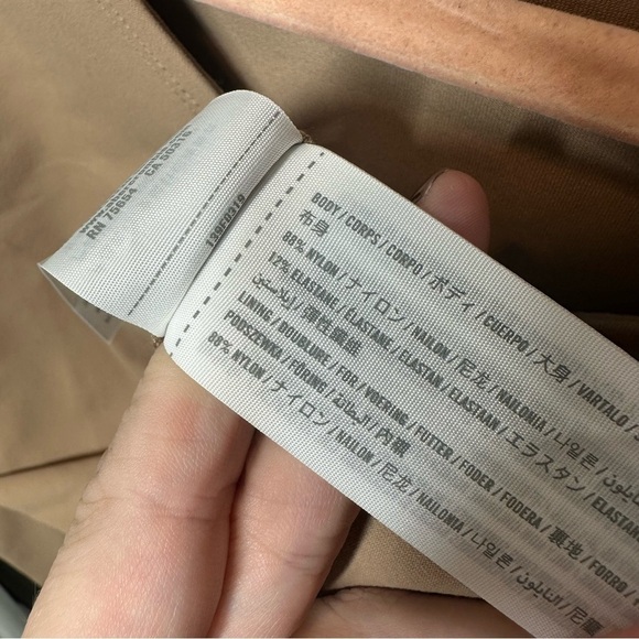 Abercrombie & Fitch Gold Ring Detail Long Sleeve Bodysuit Brown - Picture 5 of 5